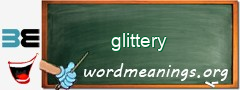 WordMeaning blackboard for glittery